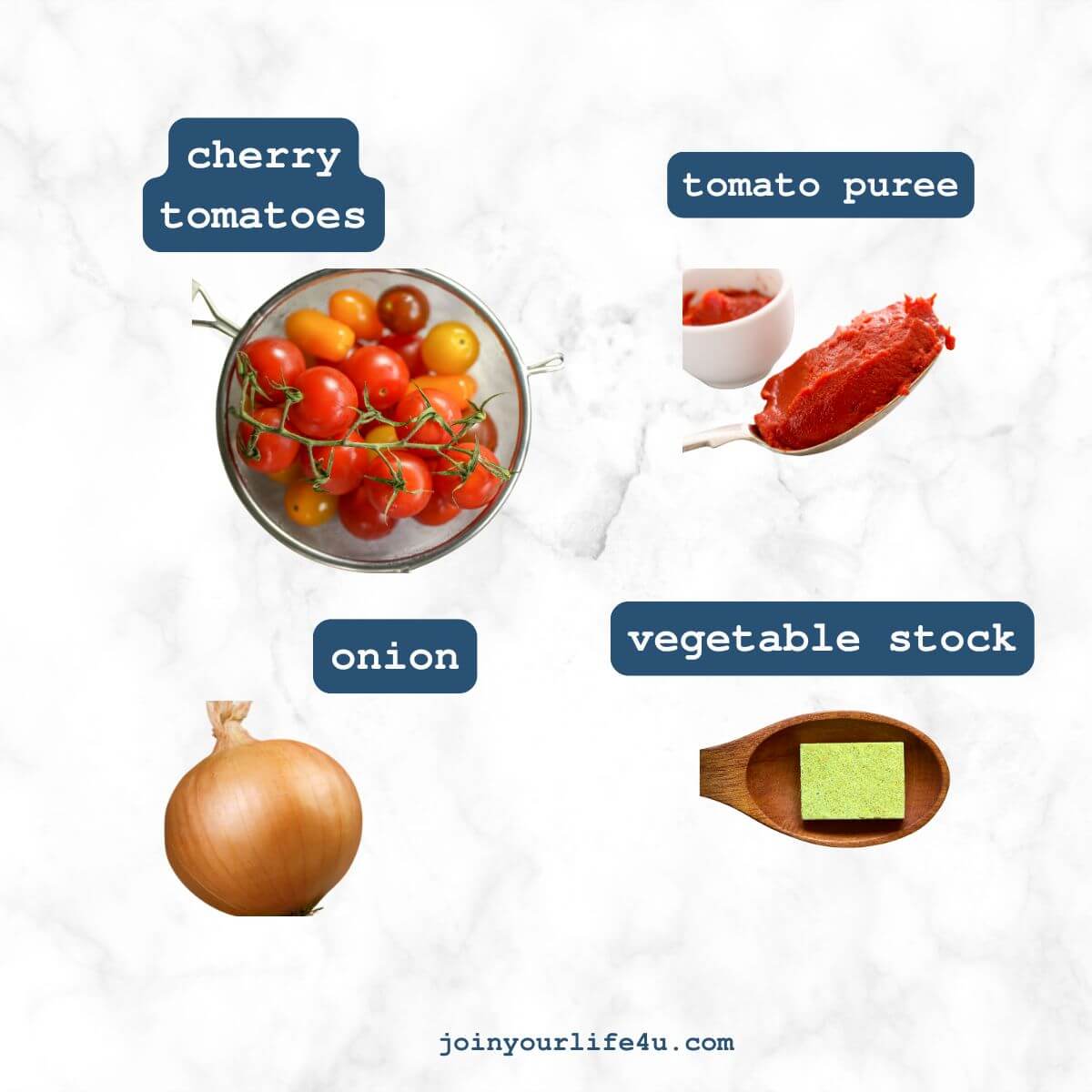 Ingredients for the sauce in Turkish meatballs and Hasselback potatoes, arranged on a surface.