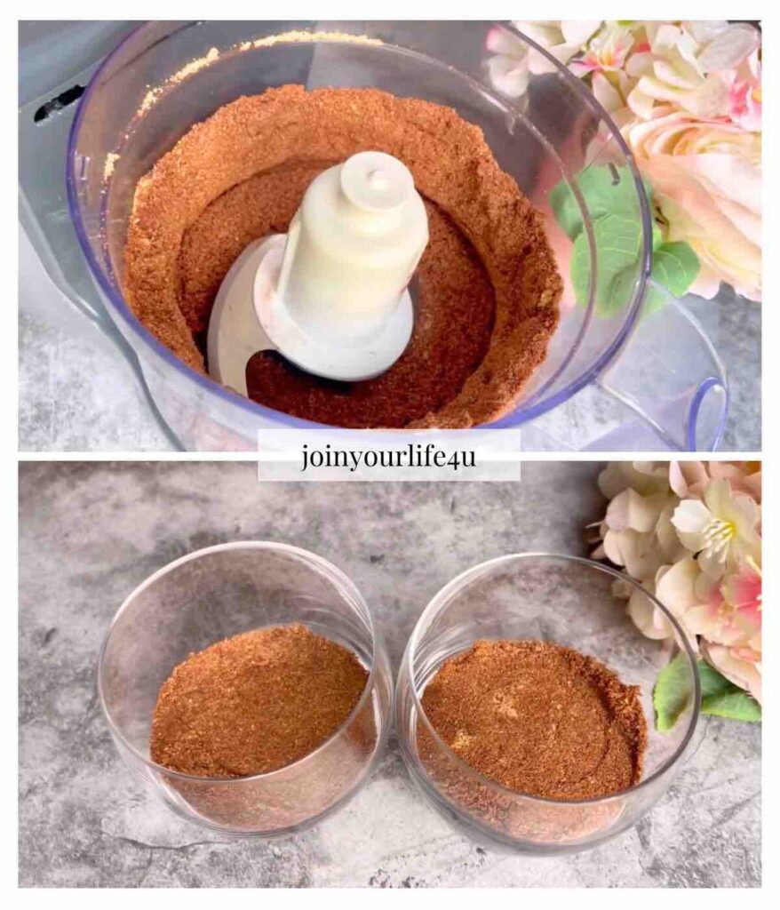 Process shots on How to make No-Bake Chocolate & Caramel Pudding