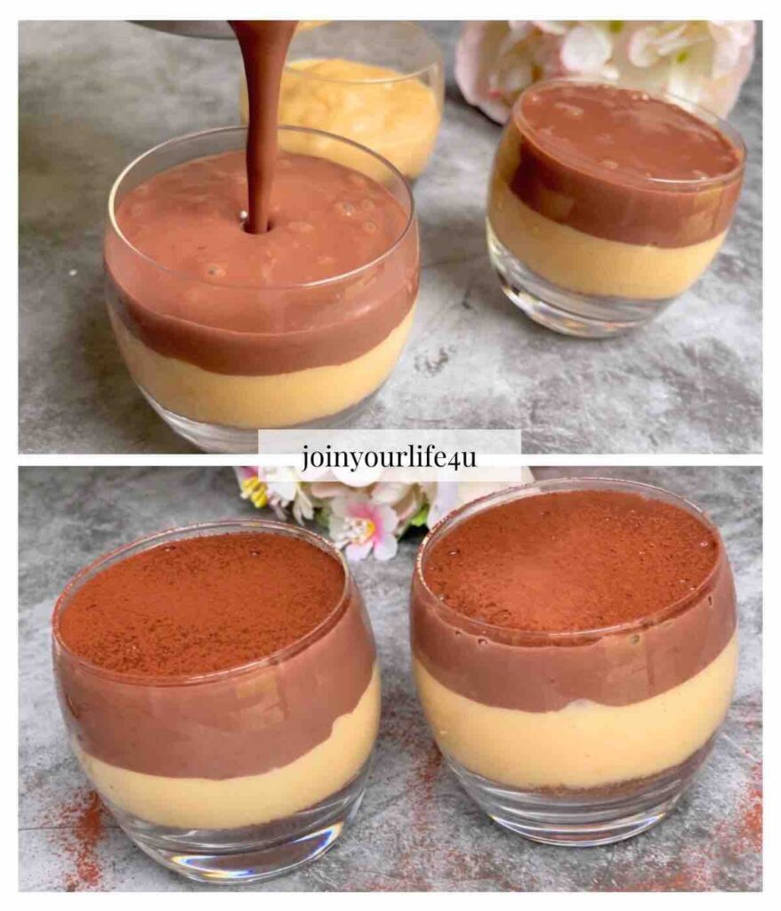 Process shots on How to make Easy Creamy Layered Dessert