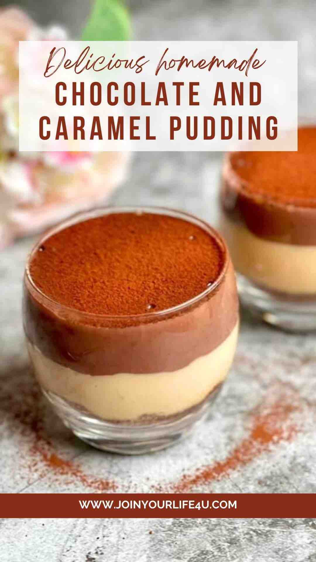 No-Bake Chocolate and Caramel Pudding