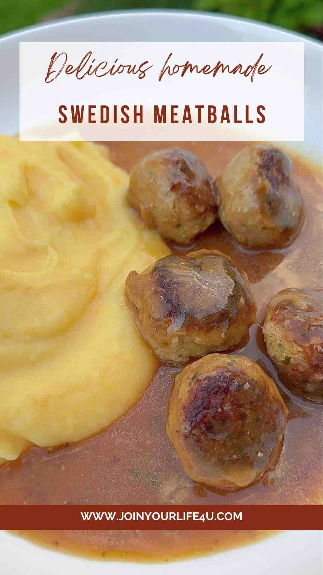 Swedish Meatballs served with mashed potatoes
