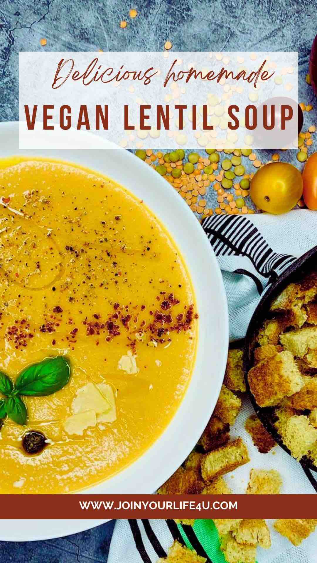 Creamy Vegan Lentil Soup