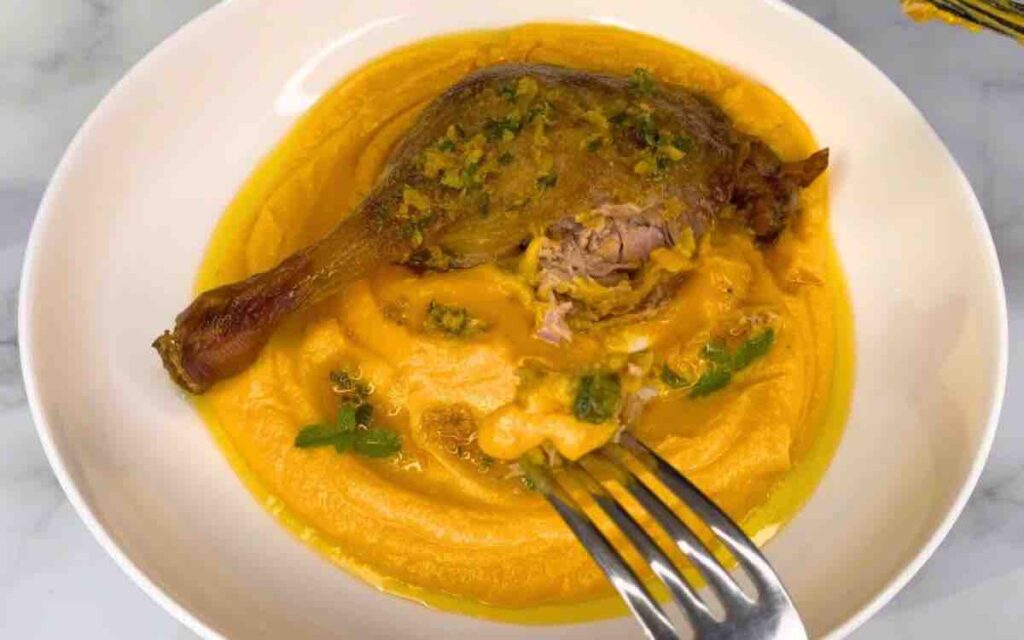 Roasted Duck with Butternut Squash Puree