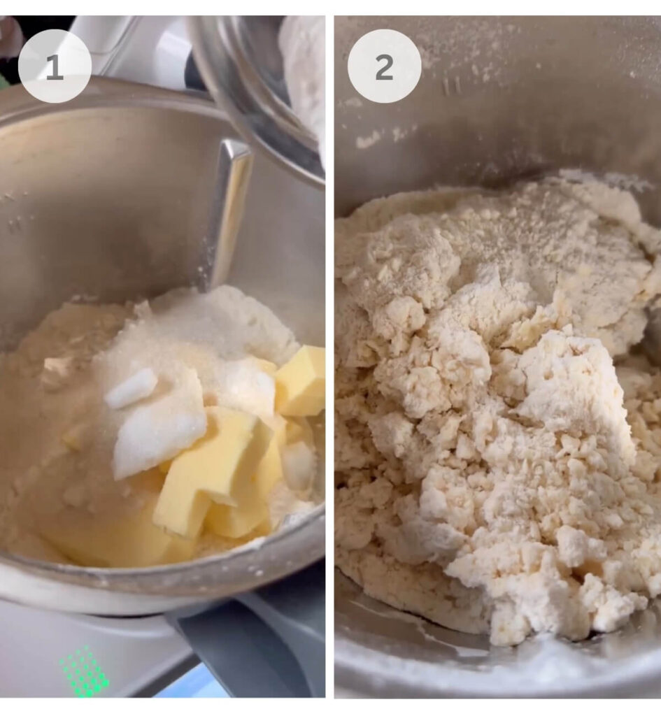 Preparation steps for how to make biscuits dough