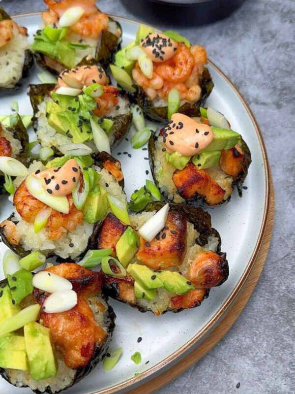 Viral TikTok Baked Salmon Sushi Cups