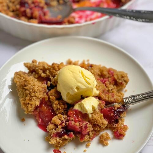 Plum Crumble Recipe: Simple, Delicious, and Easy to Make on a plate