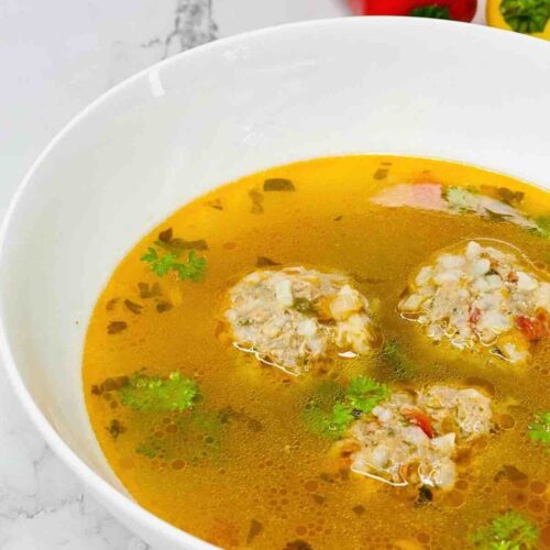 How to make Romanian Meatball Soup (Ciorba de perisoare)