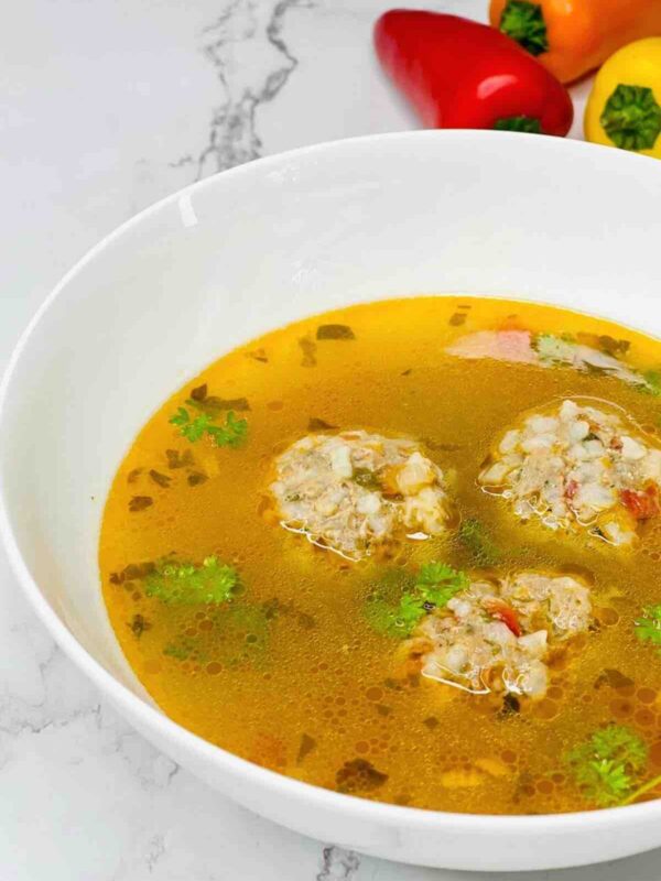 Romanian Meatball Soup (Ciorba de perisoare)