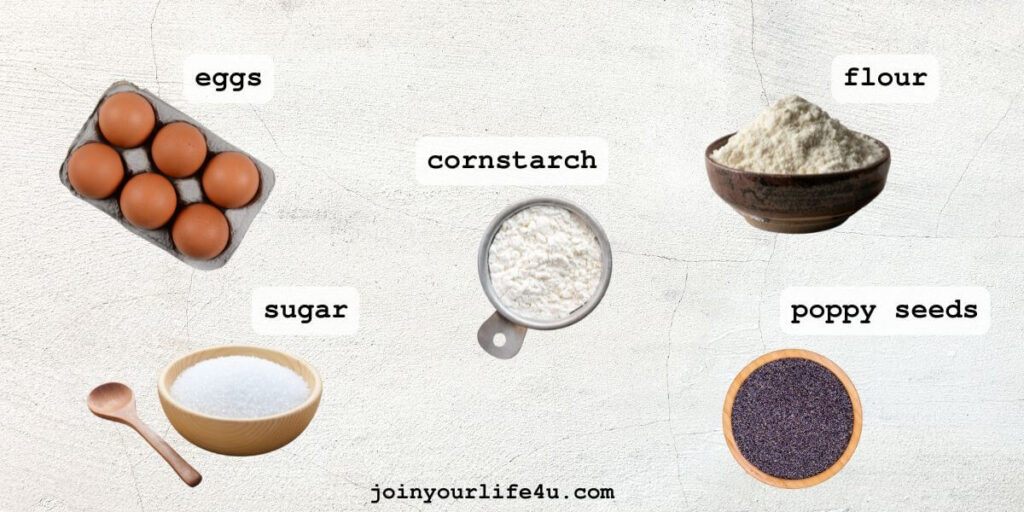 Ingredient shots in my Chocolate Orange Poppy Seed Cake