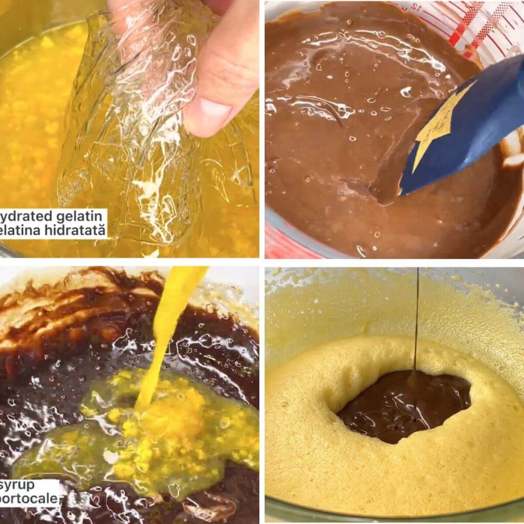 Process shots in my Chocolate orange poppy seed layer cake with orange liqueur cream