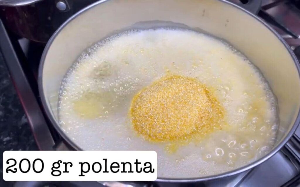 Process shots on How to Make Traditional Romanian Polenta (Mamaliga) at Home