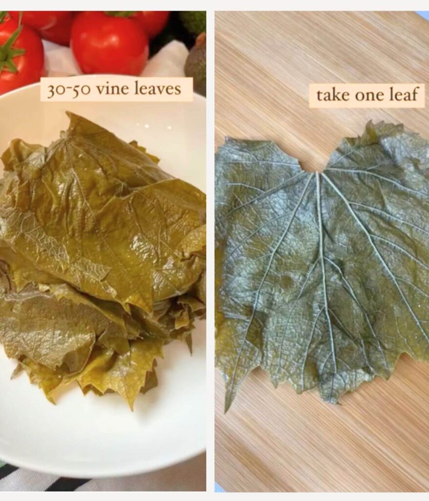 Process shots in my How to make stuffed grape leaves with step-by-step instructions.