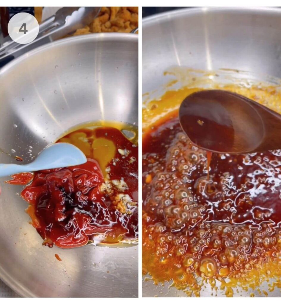 Process shots in my Quick Asian-Style Crispy Sesame Chicken for Weeknight Dinners