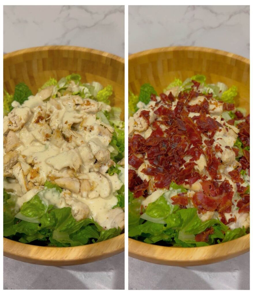 Preparation steps on How to make Chicken Bacon Caesar Salad Recipe