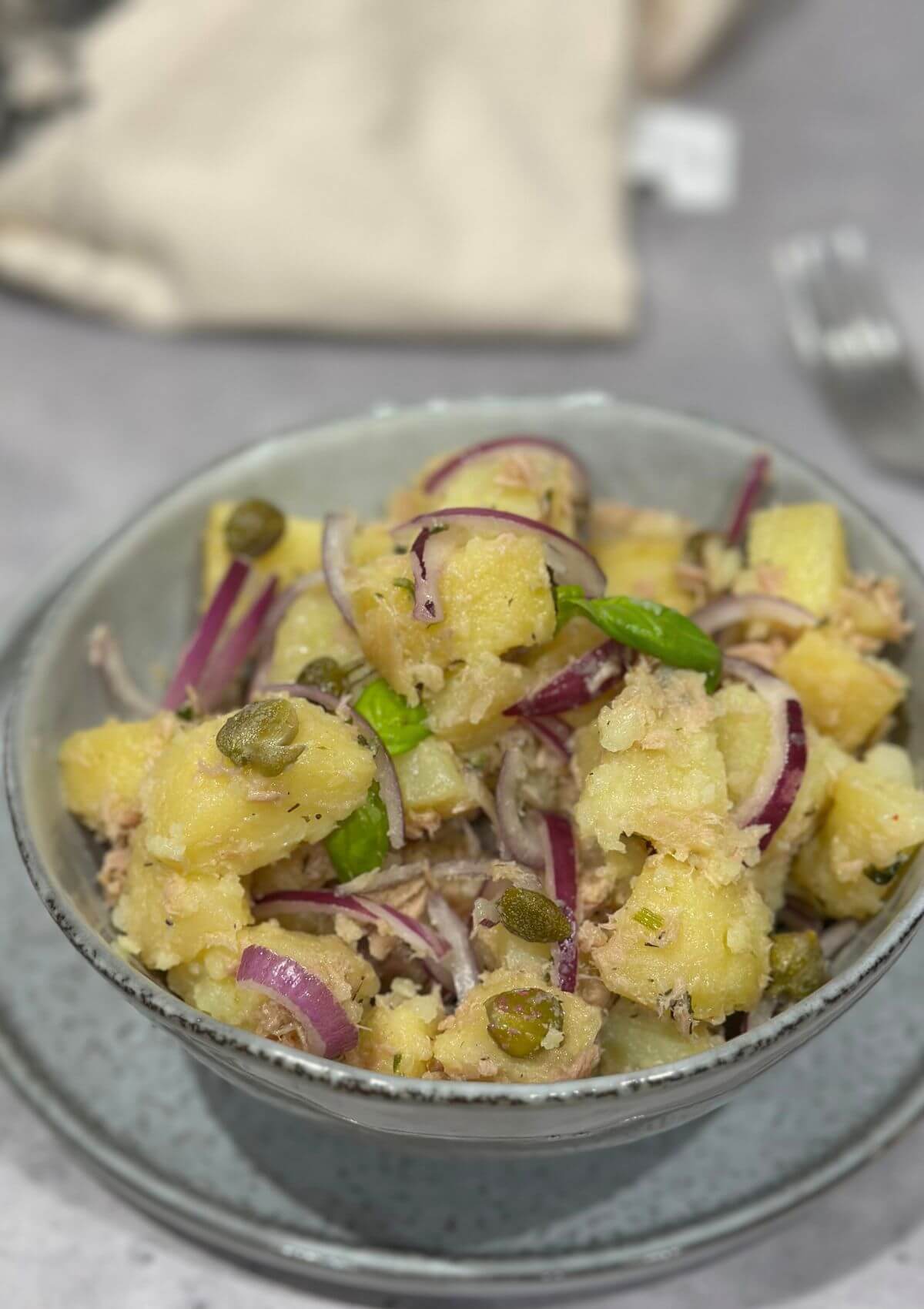 Tuna Potato Salad in a bowl