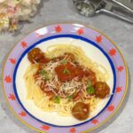 A plate of Spaghetti and Meatballs