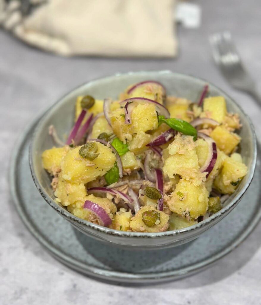 Tuna Potato Salad in a bowl